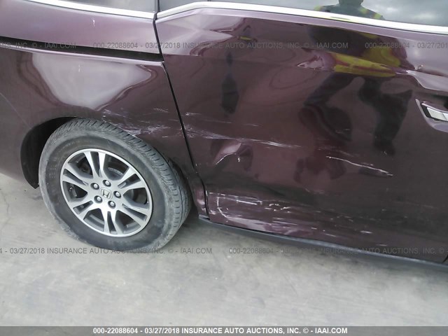 5FNRL5H61BB032593 - 2011 HONDA ODYSSEY EXL იასამნისფერი ფოტო 6