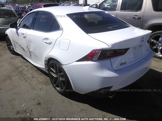 JTHBA1D24G5026975 - 2016 LEXUS IS 200T WHITE photo 3