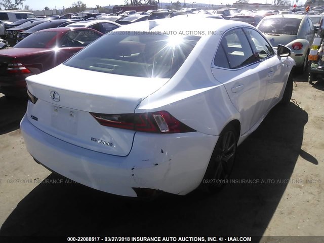 JTHBA1D24G5026975 - 2016 LEXUS IS 200T WHITE photo 4