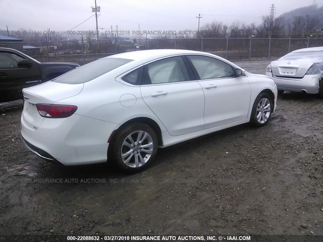 1C3CCCAB3GN167380 - 2016 CHRYSLER 200 LIMITED WHITE photo 4