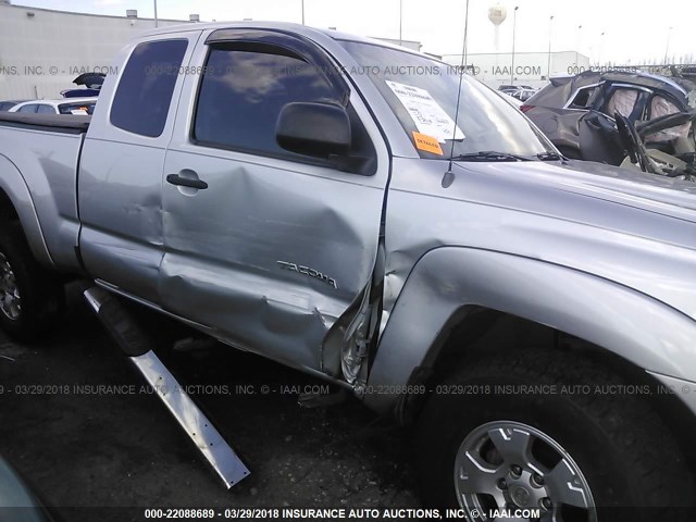 5TETU62N26Z314061 - 2006 TOYOTA TACOMA PRERUNNER ACCESS CAB SILVER photo 6
