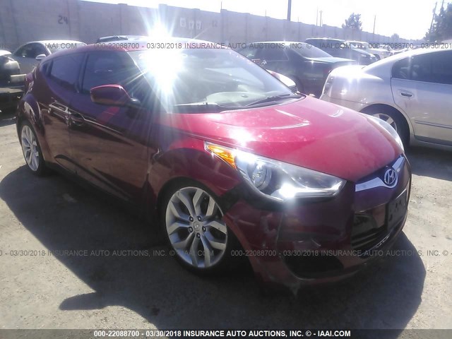 KMHTC6AD8CU056656 - 2012 HYUNDAI VELOSTER RED photo 1