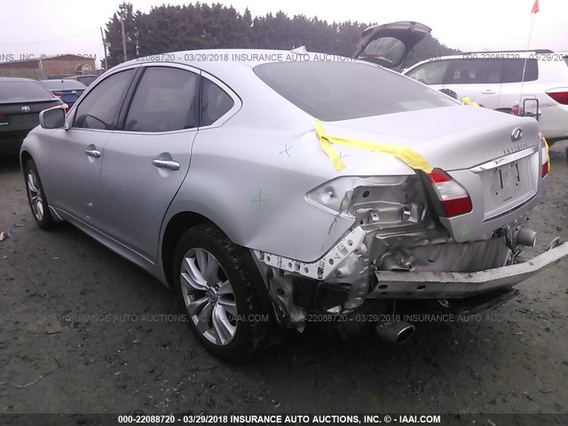 JN1BY1AR2BM374855 - 2011 INFINITI M37 X SILVER photo 3