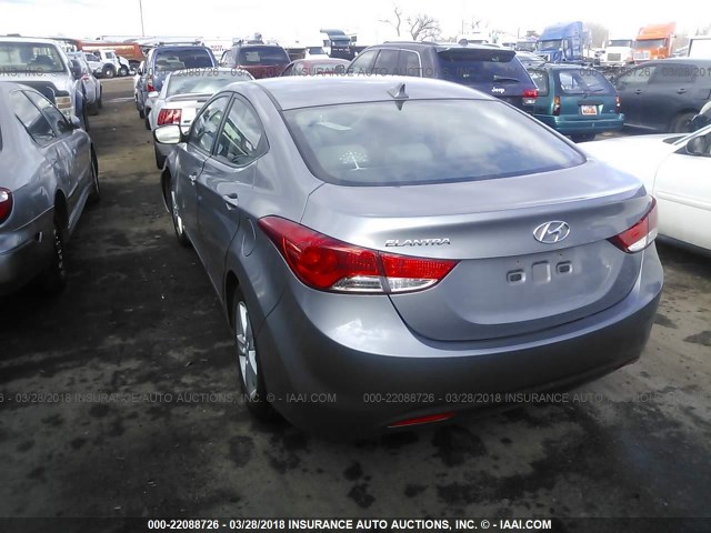 KMHDH4AE1DU724429 - 2013 HYUNDAI ELANTRA GLS/LIMITED SILVER photo 3