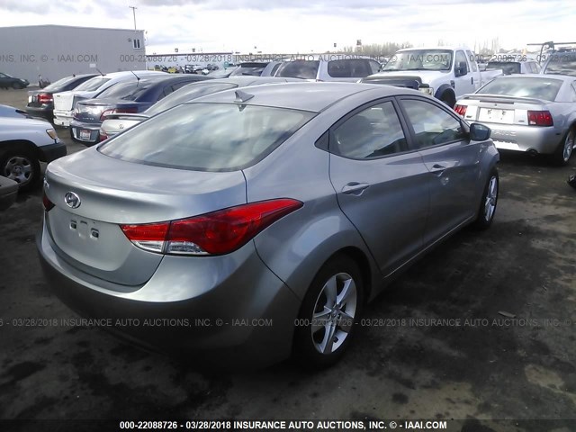 KMHDH4AE1DU724429 - 2013 HYUNDAI ELANTRA GLS/LIMITED SILVER photo 4