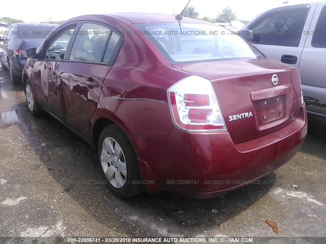 3N1AB61E48L645537 - 2008 NISSAN SENTRA 2.0/2.0S/2.0SL RED photo 3