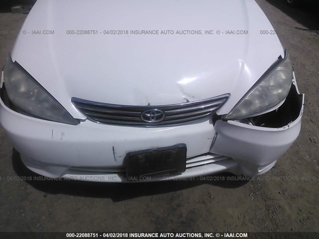 4T1BE32K75U533288 - 2005 TOYOTA CAMRY LE/XLE/SE WHITE photo 6