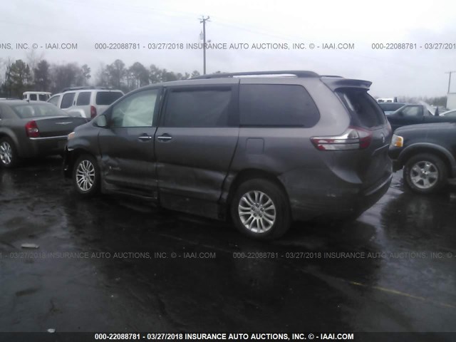 5TDYK3DC3FS652653 - 2015 TOYOTA SIENNA XLE/LIMITED GOLD photo 3