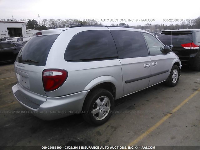 1D4GP24R37B233564 - 2007 DODGE GRAND CARAVAN SE SILVER photo 4