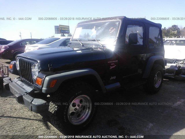 1J4FY19S5XP402086 - 1999 JEEP WRANGLER / TJ SPORT BLACK photo 2