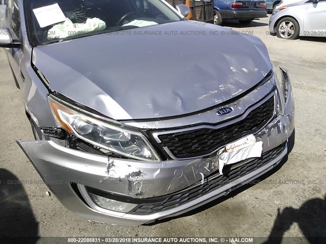 KNAGM4AD8C5012946 - 2012 KIA OPTIMA HYBRID SILVER photo 6