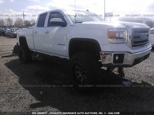 1GTV2UEC5EZ113844 - 2014 GMC SIERRA K1500 SLE WHITE photo 1