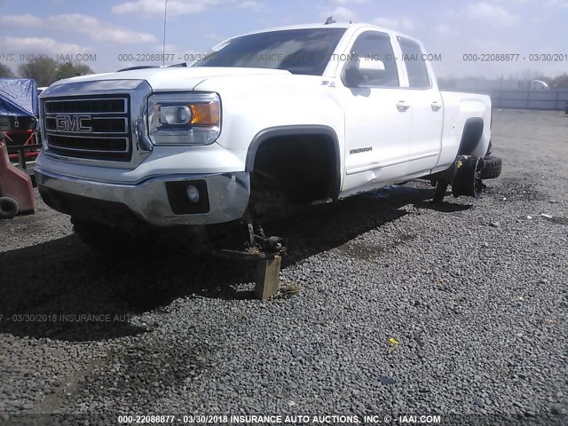 1GTV2UEC5EZ113844 - 2014 GMC SIERRA K1500 SLE WHITE photo 2