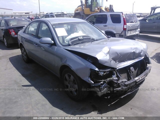 5NPET46C06H102836 - 2006 HYUNDAI SONATA GL GRAY photo 1