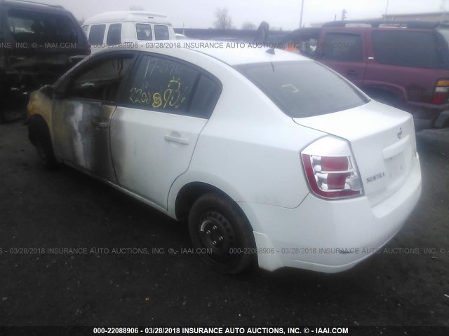 3N1AB61E37L662800 - 2007 NISSAN SENTRA 2.0/2.0S/2.0SL WHITE photo 3