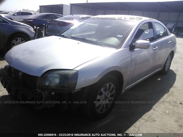 4A32B2FF1BE010386 - 2011 MITSUBISHI GALANT FE SILVER photo 2