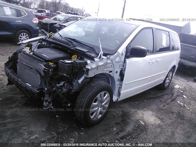 2C4RDGBGXHR725573 - 2017 DODGE GRAND CARAVAN SE WHITE photo 2