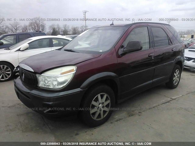 3G5DA03E34S587676 - 2004 BUICK RENDEZVOUS CX/CXL MAROON photo 2