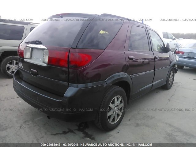 3G5DA03E34S587676 - 2004 BUICK RENDEZVOUS CX/CXL MAROON photo 4