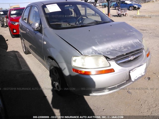 KL1TD52685B469291 - 2005 CHEVROLET AVEO LS SILVER photo 1