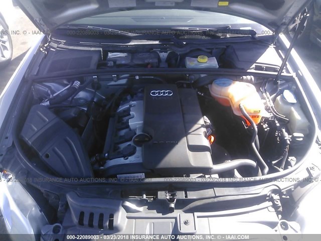 WAUDF78E36A251801 - 2006 AUDI A4 2.0T QUATTRO GRAY photo 10