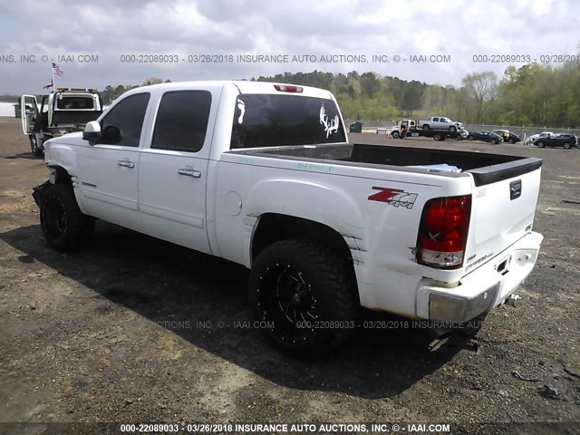 3GTP2VE35BG151245 - 2011 GMC SIERRA K1500 SLE WHITE photo 3