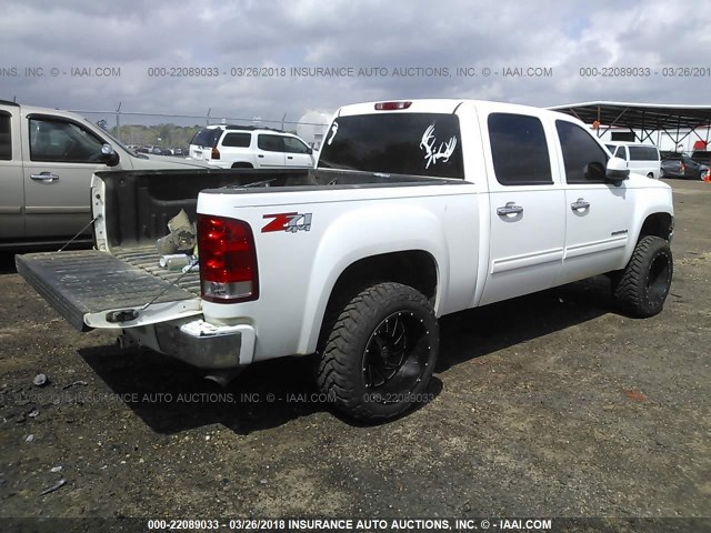 3GTP2VE35BG151245 - 2011 GMC SIERRA K1500 SLE WHITE photo 4