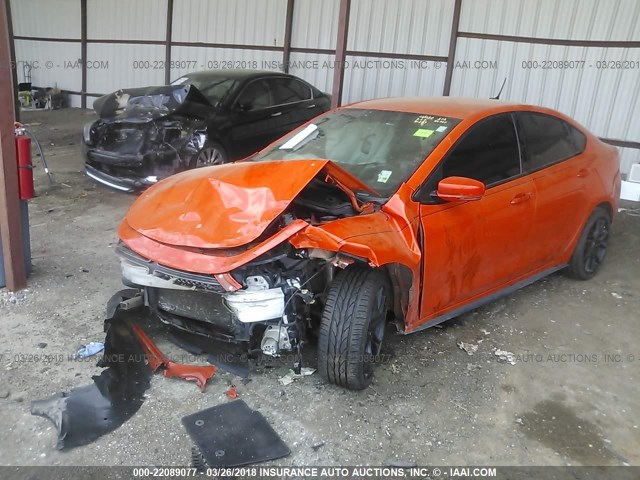 1C3CDFEB7FD301689 - 2015 DODGE DART GT ORANGE photo 2