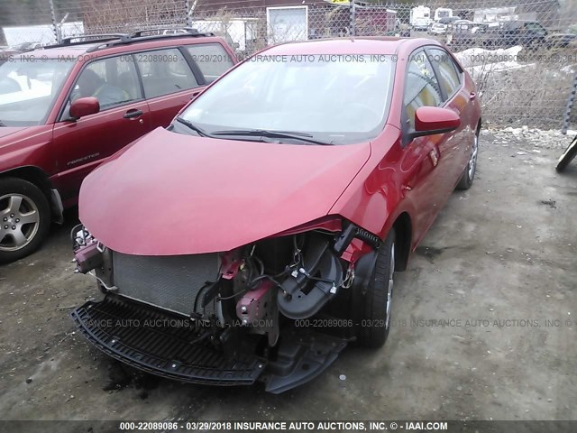 5YFBURHE3FP208650 - 2015 TOYOTA COROLLA L/LE/LE PLS/PRM/S/S PLS RED photo 2