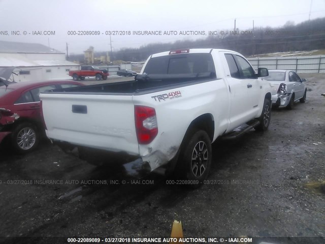 5TFUY5F17HX616241 - 2017 TOYOTA TUNDRA DOUBLE CAB SR/SR5/TRD PRO WHITE photo 4