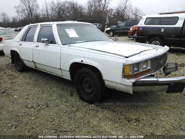 2FABP72G9KX194237 - 1989 FORD CROWN VICTORIA S WHITE photo 1