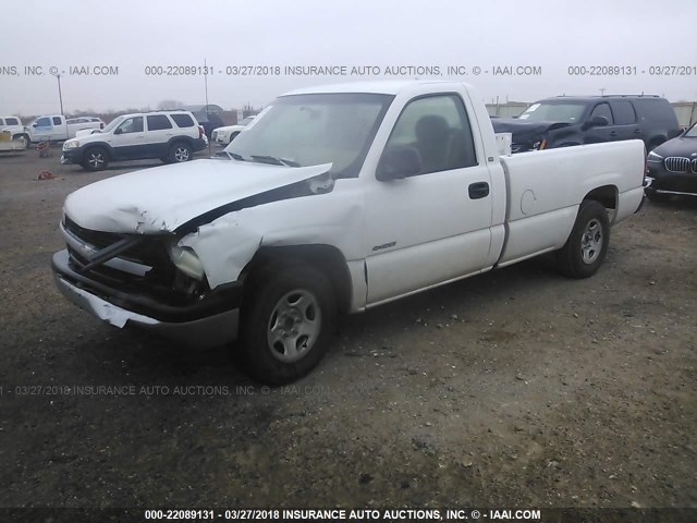 1GCEC14T0XE139033 - 1999 CHEVROLET SILVERADO C1500 WHITE photo 2