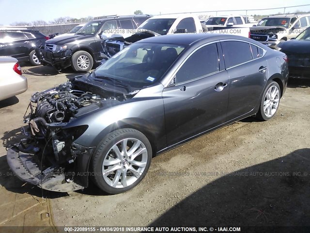 JM1GJ1V62E1146268 - 2014 MAZDA 6 TOURING GRAY photo 2