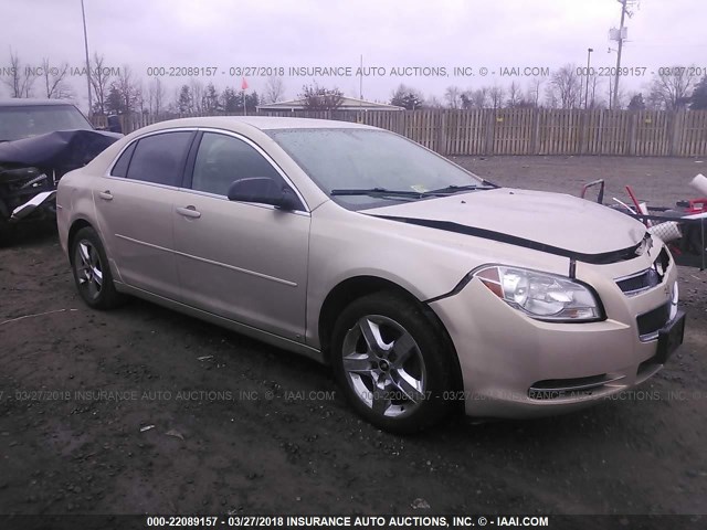 1G1ZG57B69F221127 - 2009 CHEVROLET MALIBU LS ოქროსფერი ფოტო 1