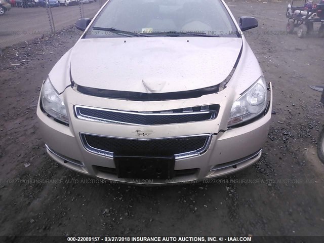 1G1ZG57B69F221127 - 2009 CHEVROLET MALIBU LS ოქროსფერი ფოტო 6