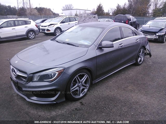 WDDSJ4GB9FN250858 - 2015 MERCEDES-BENZ CLA 250 4MATIC GRAY photo 2