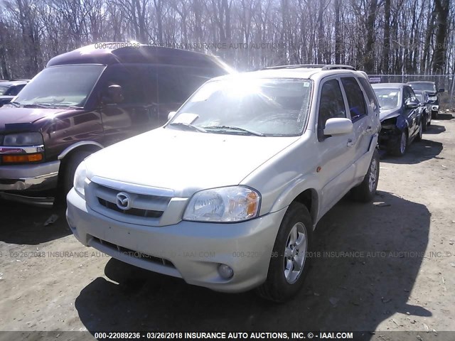 4F2CZ96155KM09713 - 2005 MAZDA TRIBUTE S BEIGE photo 2