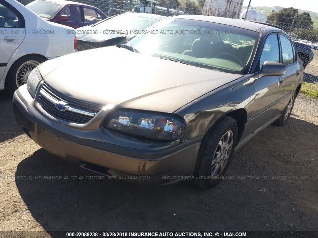 2G1WF52E639178562 - 2003 CHEVROLET IMPALA BEIGE photo 2