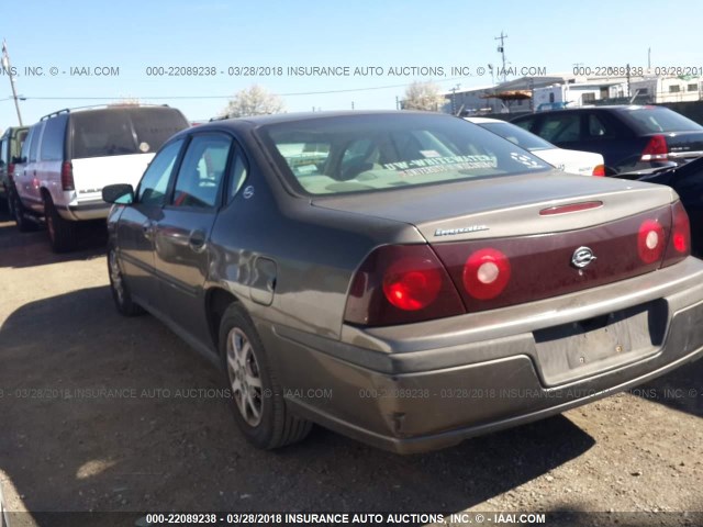 2G1WF52E639178562 - 2003 CHEVROLET IMPALA BEIGE photo 3