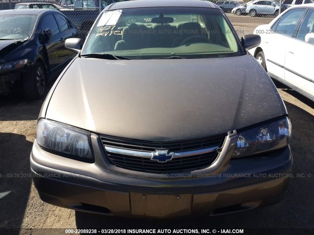 2G1WF52E639178562 - 2003 CHEVROLET IMPALA BEIGE photo 6