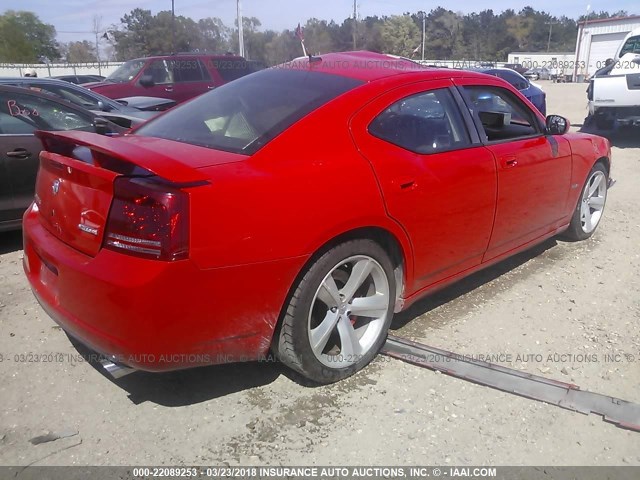 2B3LA73W98H293005 - 2008 DODGE CHARGER SRT-8 RED photo 4