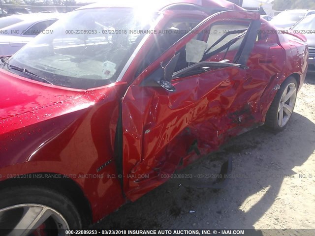 2B3LA73W98H293005 - 2008 DODGE CHARGER SRT-8 RED photo 6