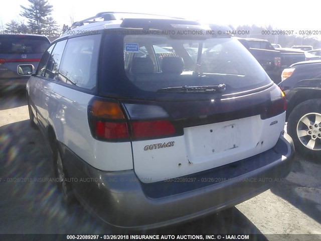 4S3BH686417605547 - 2001 SUBARU LEGACY OUTBACK LIMITED WHITE photo 3