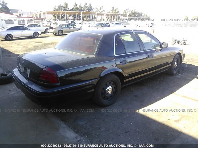 2FAHP71W03X165679 - 2003 FORD CROWN VICTORIA POLICE INTERCEPTOR BLACK photo 4