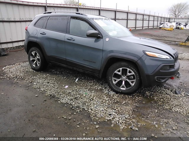 1C4PJMBS7FW647776 - 2015 JEEP CHEROKEE TRAILHAWK GRAY photo 1