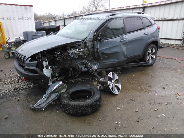 1C4PJMBS7FW647776 - 2015 JEEP CHEROKEE TRAILHAWK GRAY photo 2