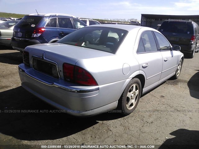 1LNHM86S31Y630821 - 2001 LINCOLN LS SILVER photo 4