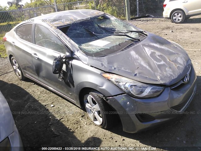 5NPDH4AE4DH337369 - 2013 HYUNDAI ELANTRA GLS/LIMITED GRAY photo 1