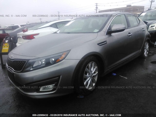 5XXGN4A74EG262127 - 2014 KIA OPTIMA EX GRAY photo 2