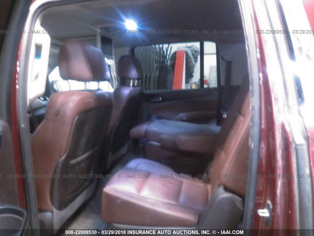 1GNSKJKC7GR310630 - 2016 CHEVROLET SUBURBAN K1500 LTZ MAROON photo 8